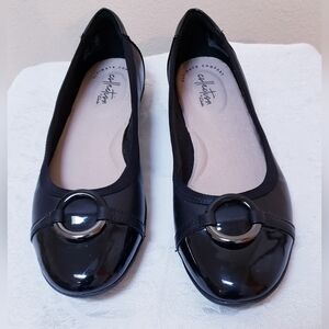 Clarks Black Flats